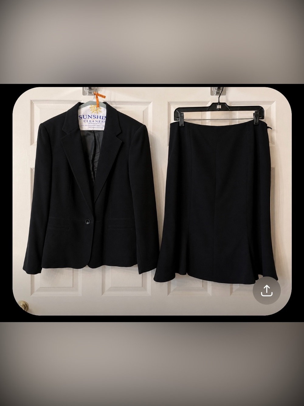 Talbots Classic Black Skirt Suit Set